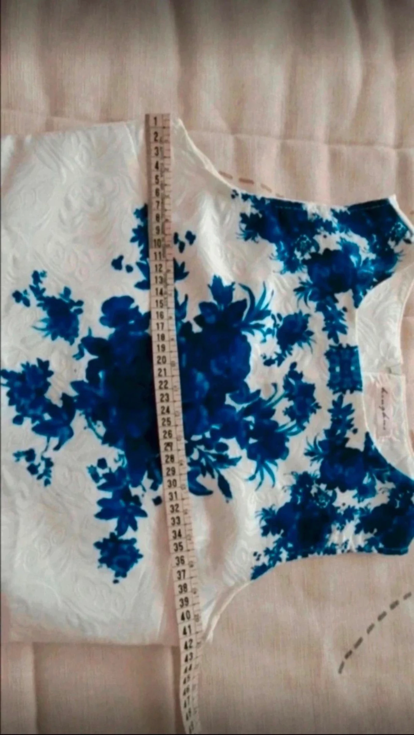 Vestido de mujer, color blanco y azul, talla S – photo 5